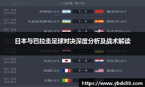 日本与巴拉圭足球对决深度分析及战术解读